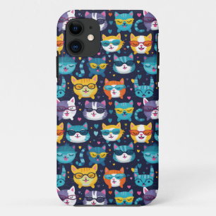 Assorted Cat Faces Funny Cool Cats  Case-Mate iPhone Case