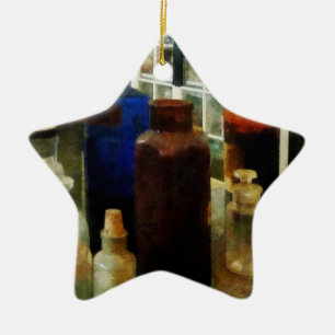 Assorted Chemicals in Bottles Ceramic Tree Decoration