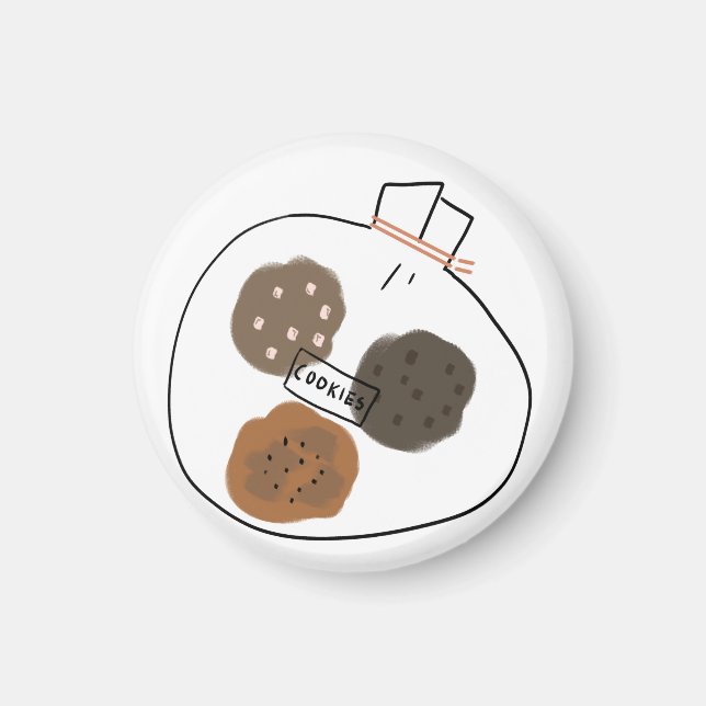 Assorted Chocolate Chip Cookie Gift Magnet (Front)