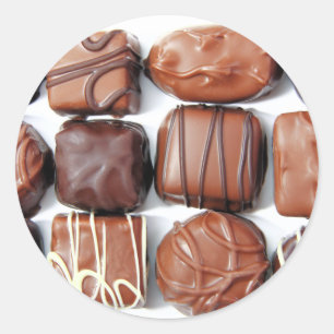 Assorted Chocolates Classic Round Sticker
