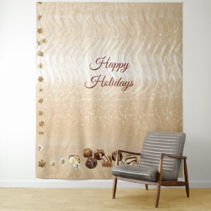 Assorted Chocolates with Flowers Backdrop Tapestry