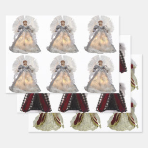 Assorted Christmas Angel Wrapping Paper