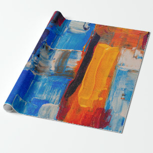 Assorted-color abstract painting wrapping paper