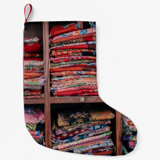 ASSORTED-COLOR CLOTH ON RACK SMALL CHRISTMAS STOCKING