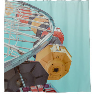 ASSORTED-COLOR FERRISWHEEL SHOWER CURTAIN