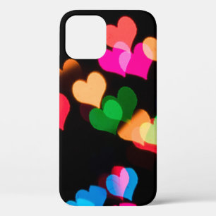 Assorted-color hearts illustrations iPhone 12 case