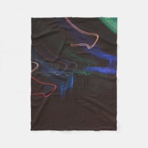Assorted-colour LED lights illustration Fleece Blanket