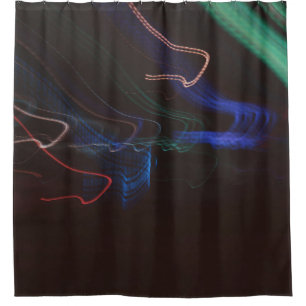 Assorted-colour LED lights illustration Shower Curtain
