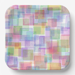 Assorted Colour Square Paper Plate
