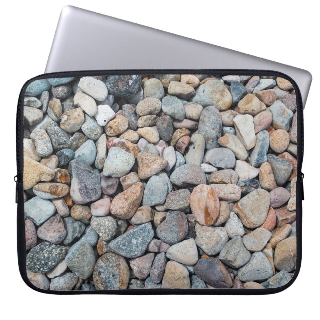 Assorted-colour stone lot laptop sleeve (Front)