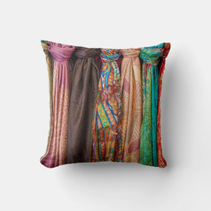 Assorted-colour textile lot cushion