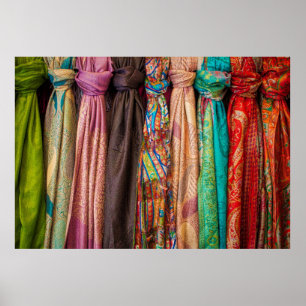 Assorted-colour textile lot poster