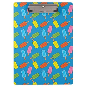 Assorted Colourful Popsicles Pattern Clipboard