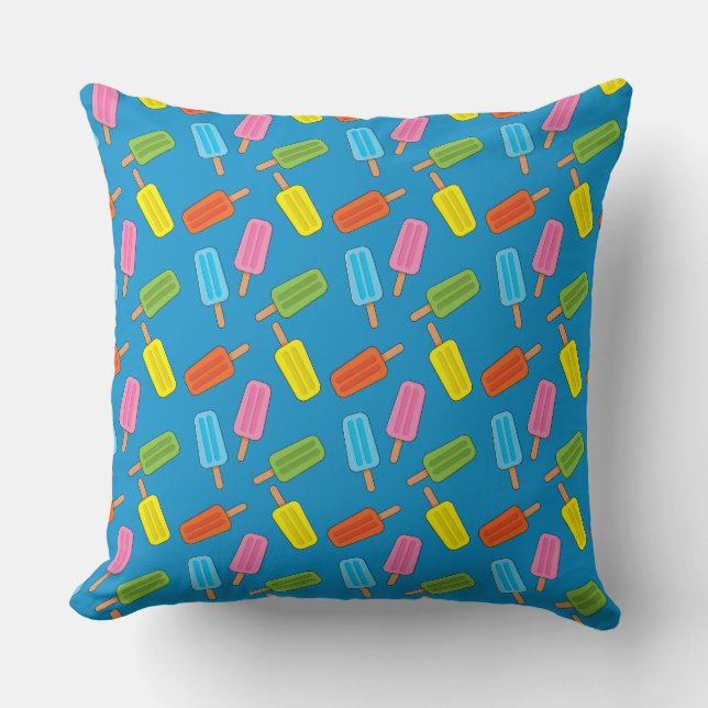 Assorted Colourful Popsicles Pattern Cushion (Front)