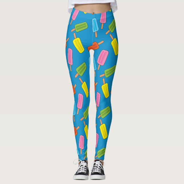 Assorted Colourful Popsicles Pattern Leggings (Front)