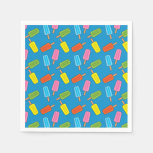 Assorted Colourful Popsicles Pattern Napkin