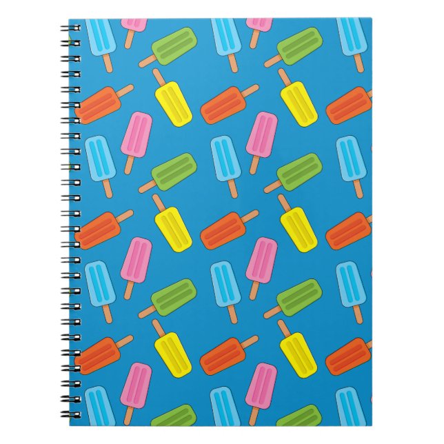 Assorted Colourful Popsicles Pattern Notebook (Front)