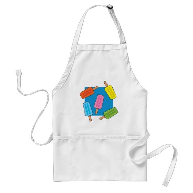 Assorted Colourful Popsicles Pattern Standard Apron (Front)