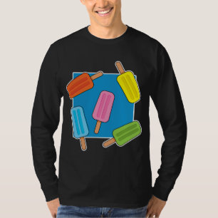 Assorted Colourful Popsicles Pattern T-Shirt