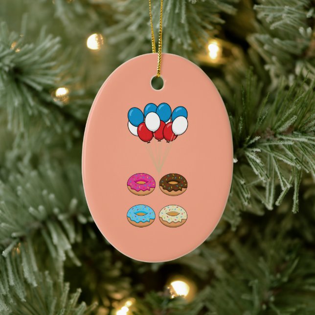 Assorted Donuts and Balloons Ceramic Tree Decoration (Tree)
