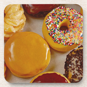 Assorted doughnuts coaster