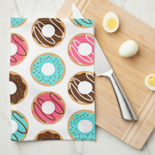 Assorted Doughnuts Pattern Tea Towel