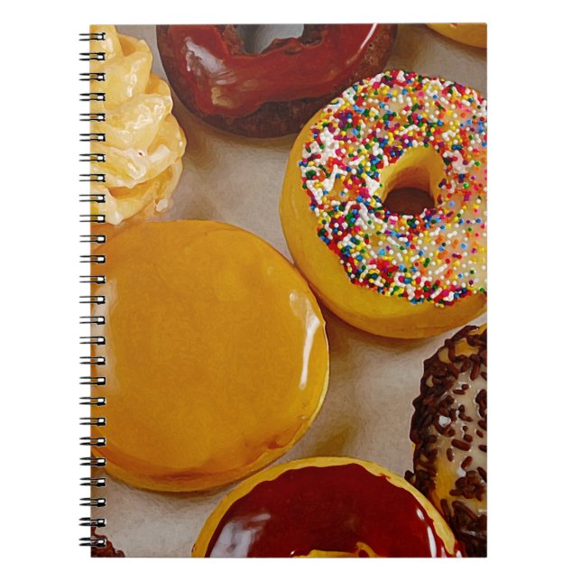 Assorted doughnuts spiral notebook (Front)