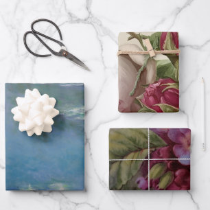 Assorted Floral Photo  Wrapping Paper Sheet