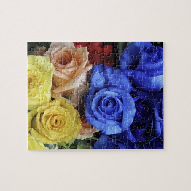 Assorted fresh rose bouquets jigsaw puzzle (Horizontal)