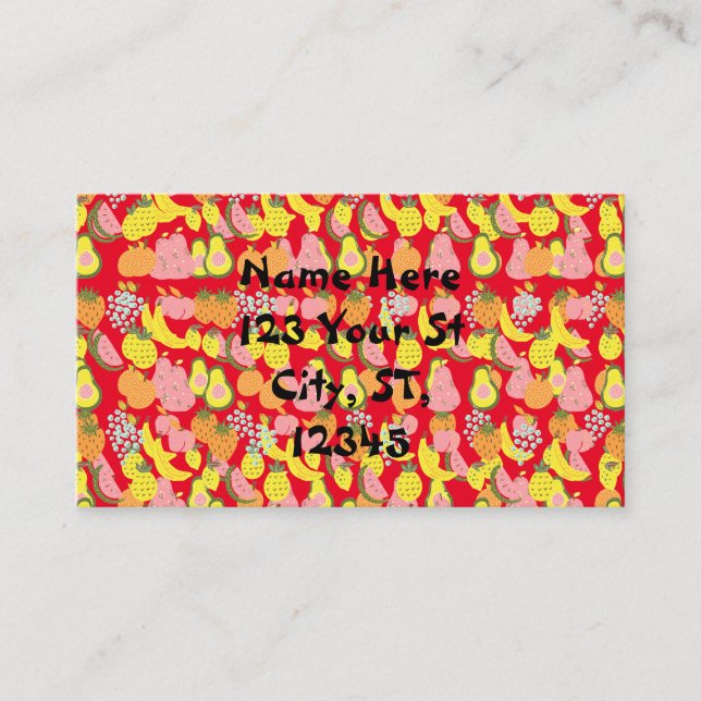 Assorted Fruits Collection Thunder_Cove    Business Card (Front)