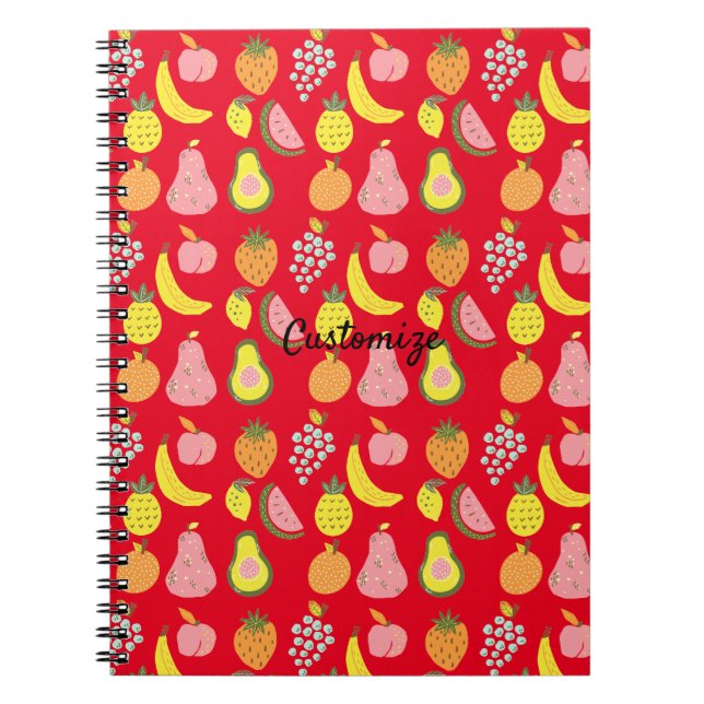 Assorted Fruits Collection Thunder_Cove  Notebook (Front)