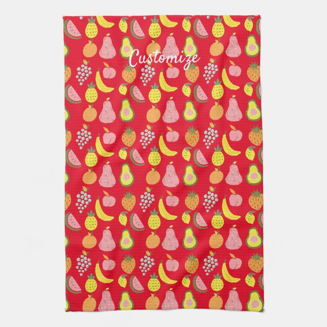 Assorted Fruits Collection Thunder_Cove  Tea Towel (Vertical)