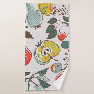 assorted fruits. seamless pattern bath towel