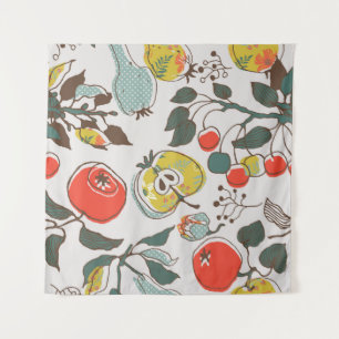 assorted fruits. seamless pattern tapestry