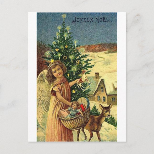 ASSORTED INTERNATIONS CHRISTMAS GREETINGS HOLIDAY POSTCARD (Front)
