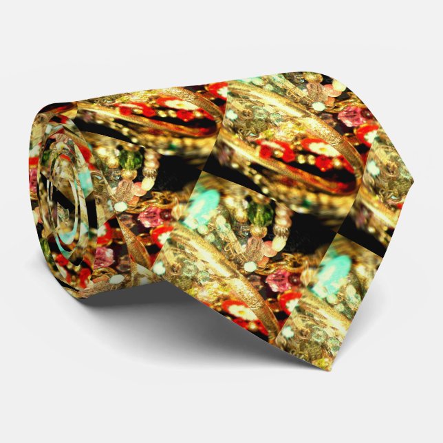 Assorted Jewellery Print Necktie (Rolled)