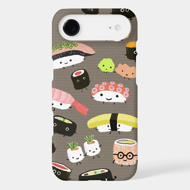 Assorted Kawaii Sushi Characters Funny Foodie Case-Mate Samsung Galaxy Case (Back)