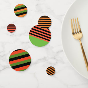 Assorted Mix Halloween Stripes Confetti