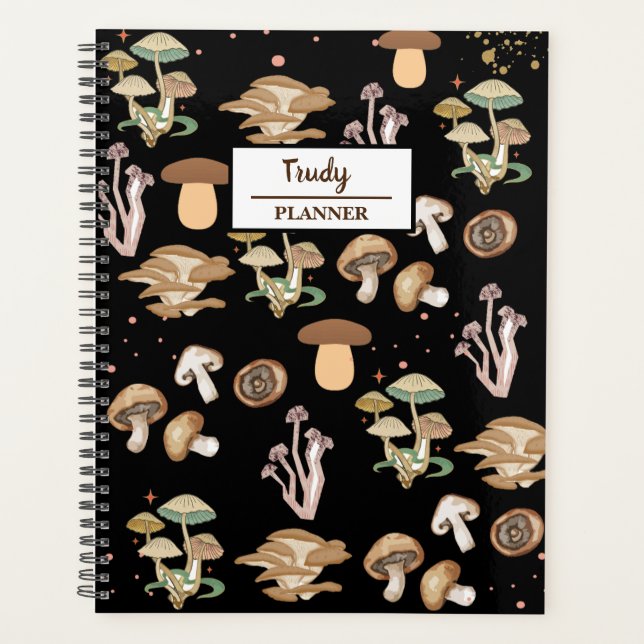 Assorted Mushrooms Personalised Planner (Front)