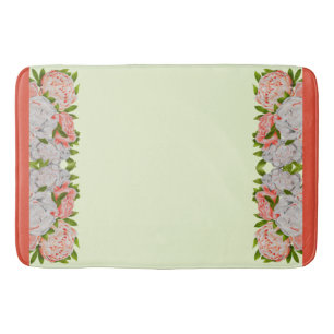 Assorted Peonies on a Bath Mat