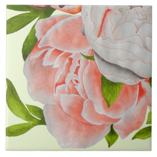 Assorted Peonies on a Ceramic Tile (C)