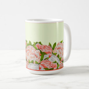 Assorted Peonies on a Classic Mug