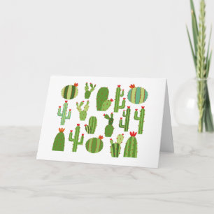 Assorted Red-flowered Cactus Plants Thunder_Cove Card