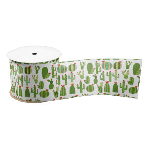 Assorted Red-flowered Cactus Plants Thunder_Cove Satin Ribbon