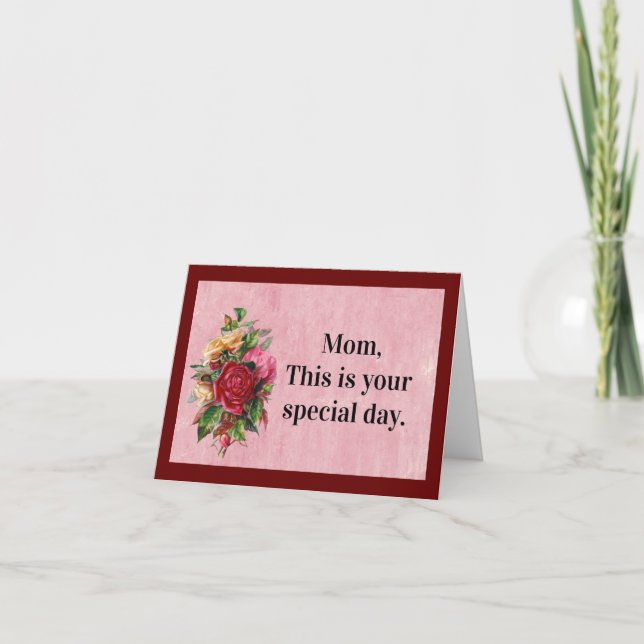 Assorted Roses Mother's Day Card (Front)