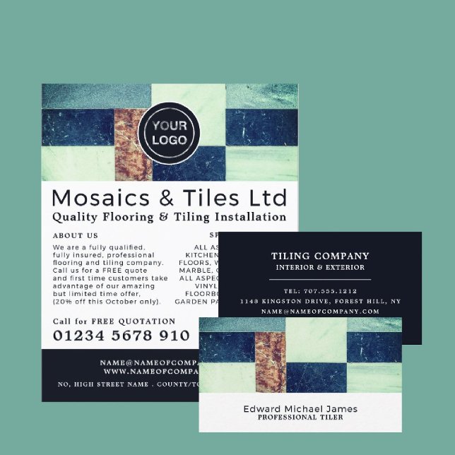 Assorted Tiles, Floorer, Tile Installer Advert Flyer (Creator Uploaded)