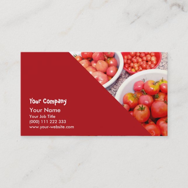 Assorted tomatoes business card (Front)