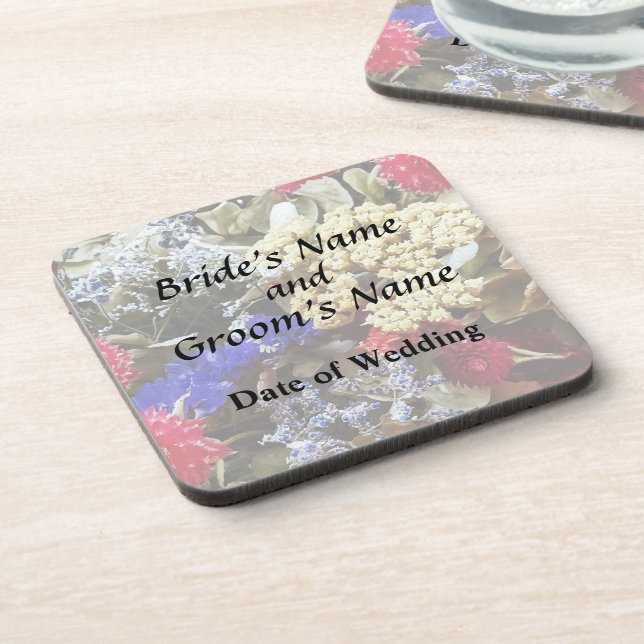 Assortment Of Dried Flowers Wedding Supplies Coaster (Left Side)