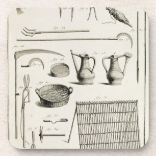 Assortment of gardening tools, from the 'Encyclope Coaster