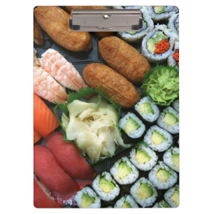 Assortment of Japanese sushi favourites Clipboard